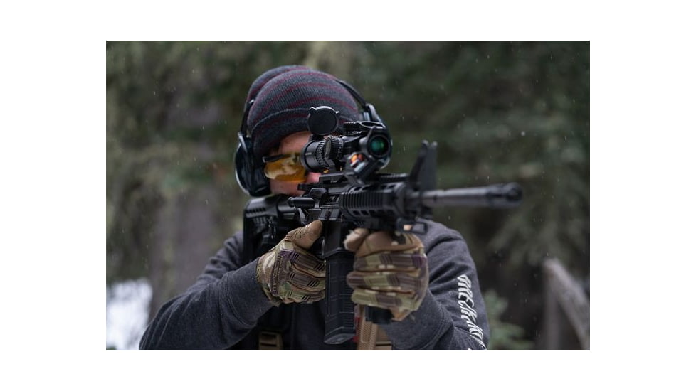 Swampfox Tomahawk LVPO Rifle Scope, 1-6x24mm, 30mm Tube, Second Focal Plane, Illuminated Guerrilla Dot BDC Reticle, Black, ATK16241-B