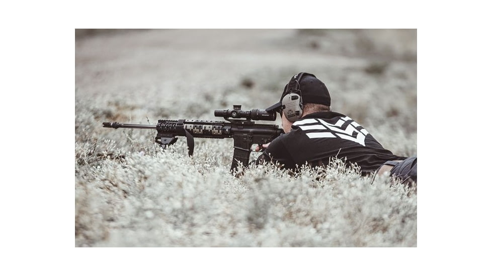 Swampfox Tomahawk LVPO Rifle Scope, 1-6x24mm, 30mm Tube, Second Focal Plane, Illuminated Guerrilla Dot BDC Reticle, Black, ATK16241-B