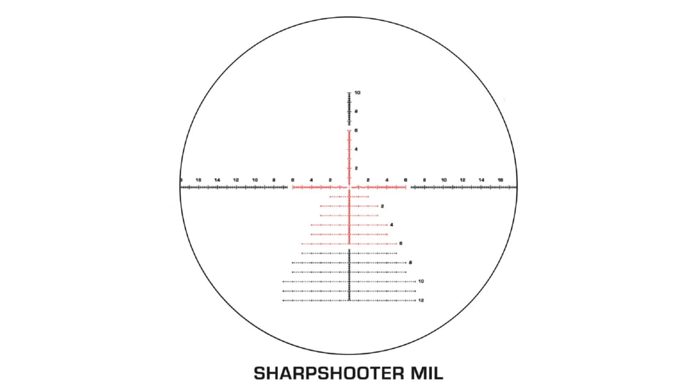 Swampfox Warhawk Tactical 4-20x50mm Rifle Scope, 34mm Tube, First Focal Plane, Sharpshooter MIL, MOA, Black, TWK42050-3L