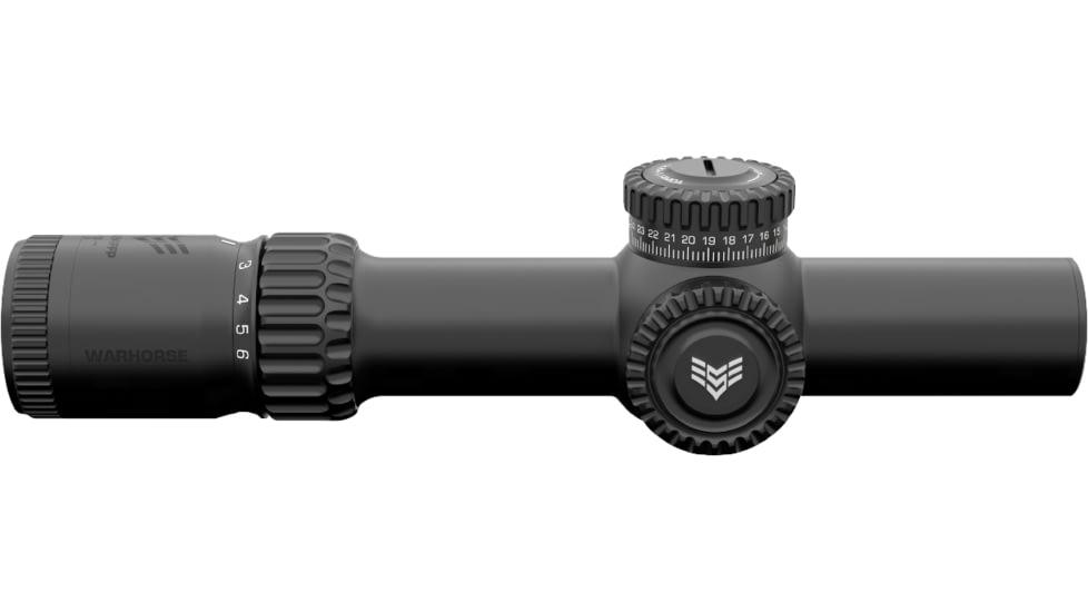 Swampfox Warhorse 1-6x24 Rifle Scope, 34mm Tube, First Focal Plane, Red IR MOA, WAR16241-RM