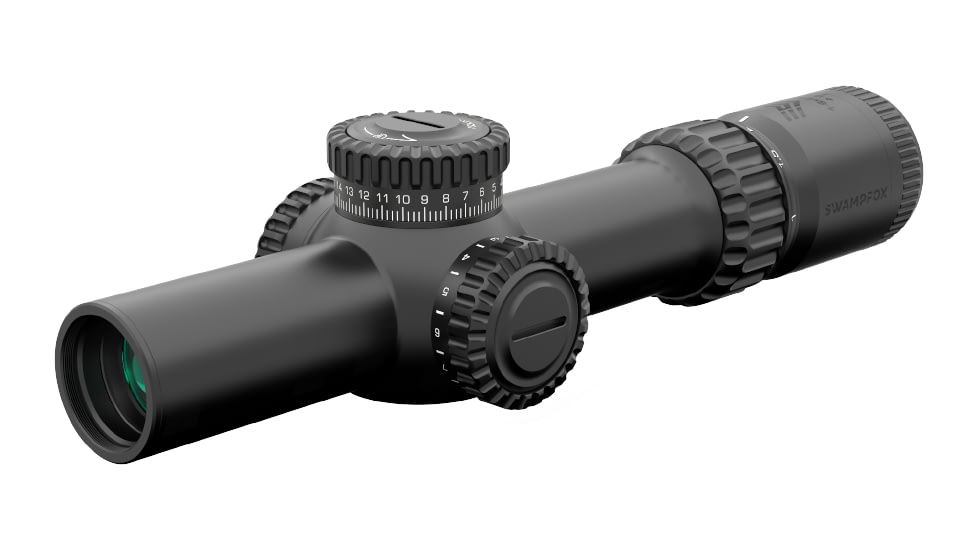 Swampfox Warhorse 1-6x24 Rifle Scope, 34mm Tube, First Focal Plane, Red IR MOA, WAR16241-RM