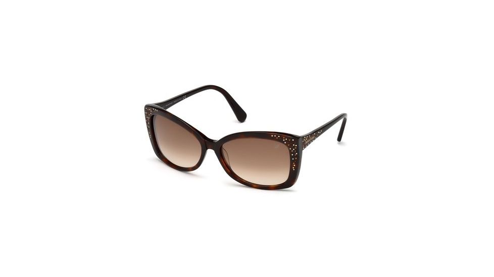 Swarovski Bianca Sunglasses SK0019 - Dark Havana Frame Color