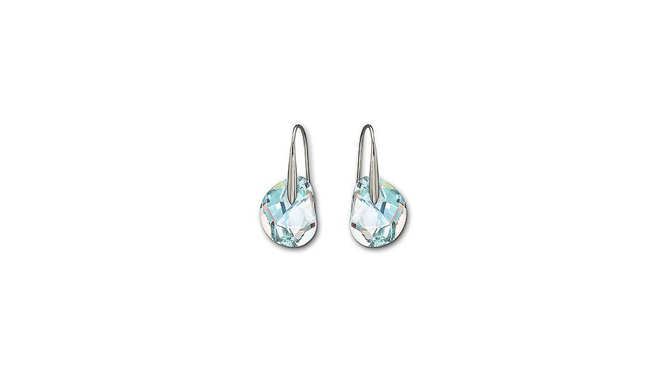 Swarovski Galet Light Azore Blue Pierced Earrings