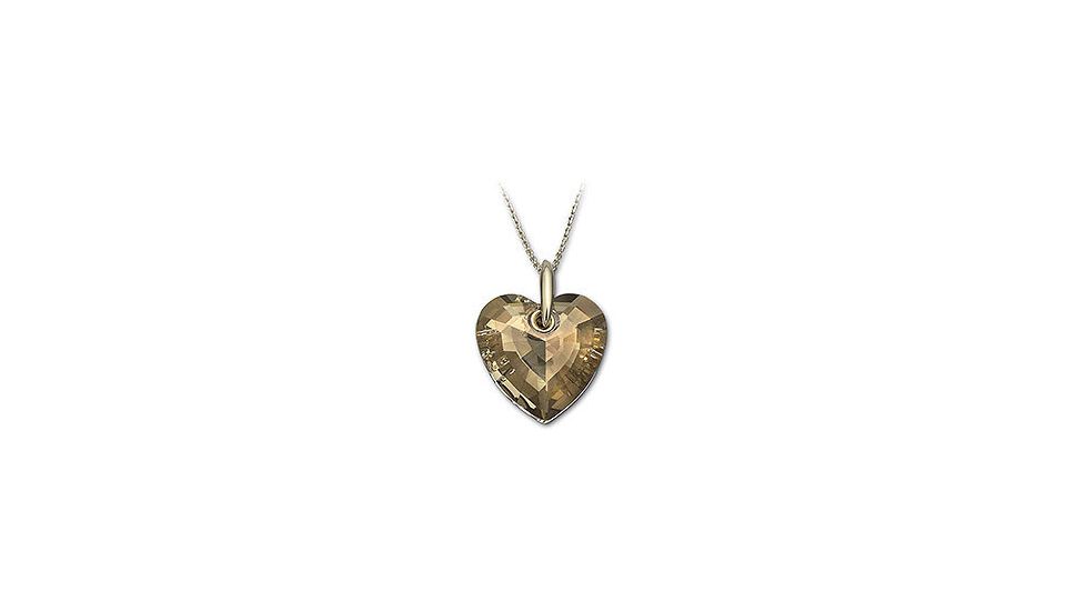 Swarovski Heart Golden Teak Pendant