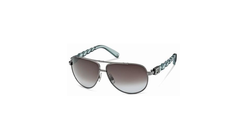 Swarovski SK0003 Sunglasses - Shiny Dark Ruthenium Frame Color