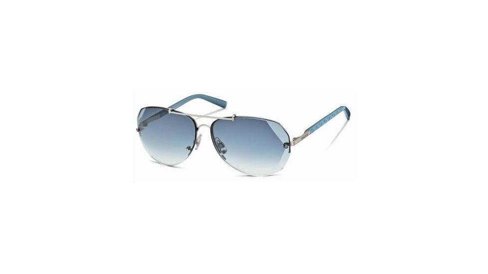 Swarovski Atomic Sunglasses SK0006 - Shiny Palladium Frame Color, Gradient Blue Lens Color