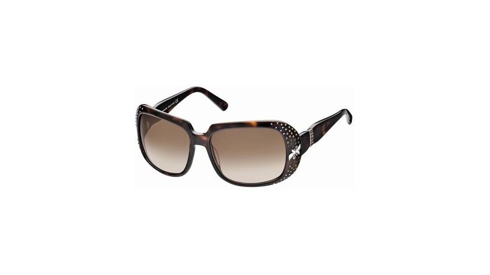 Swarovski Audrey Sunglasses SK0013 - Dark Havana Frame Color