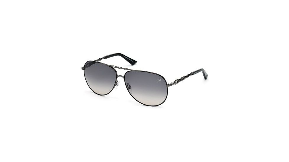 Swarovski SK0032 Sunglasses - Matte Gun Metal Frame Color