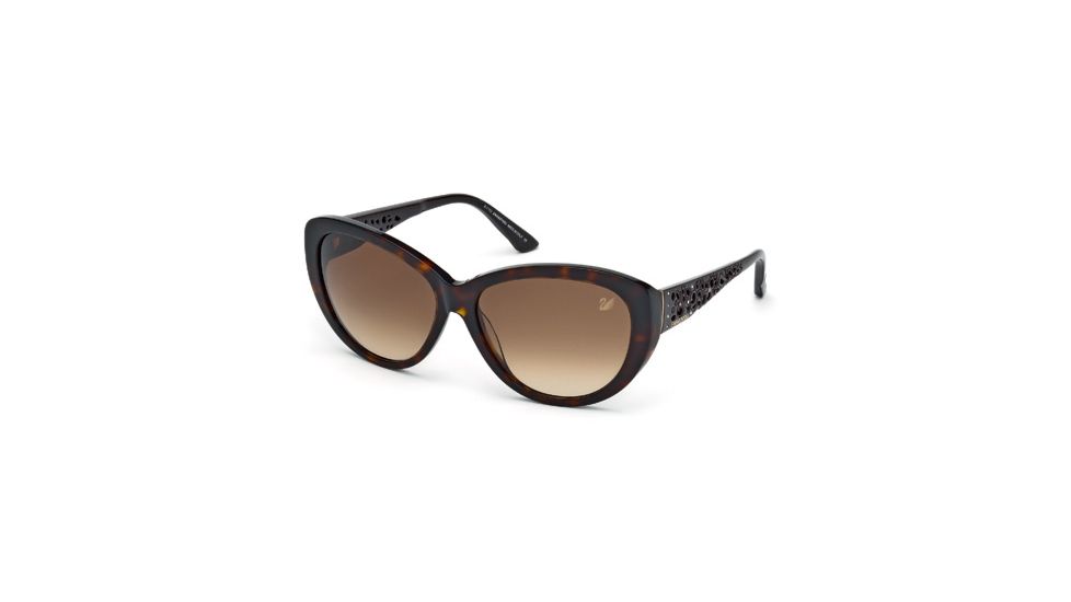 Swarovski SK0053 Sunglasses - Dark Havana Frame Color