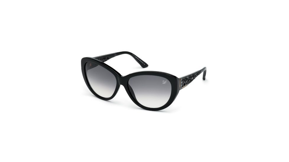 Swarovski SK0053 Sunglasses - Shiny Black Frame Color