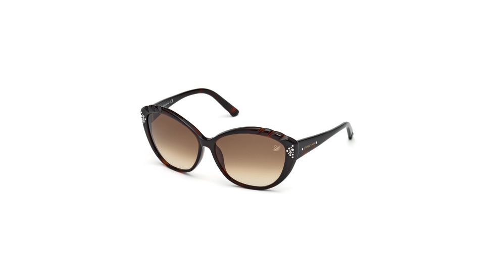 Swarovski SK0056 Sunglasses - Dark Havana Frame Color