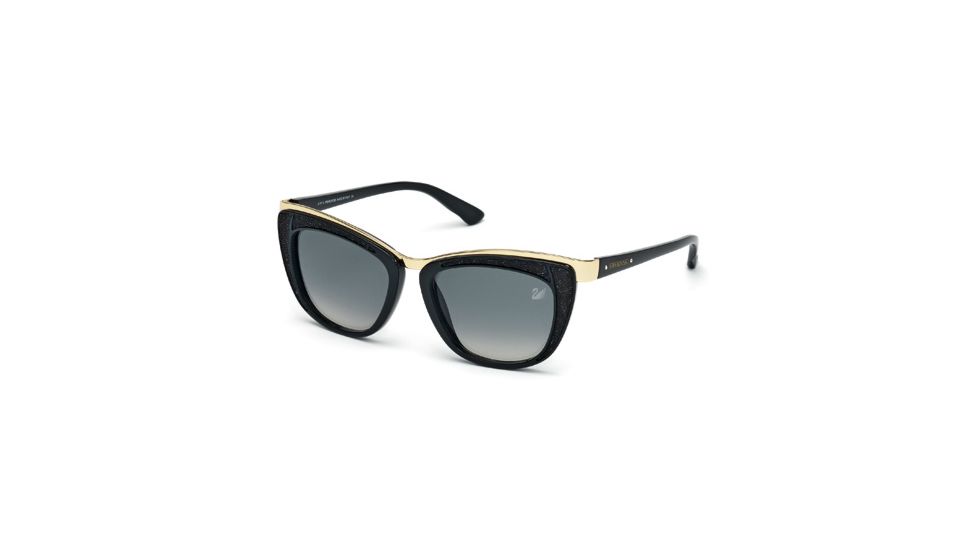 Swarovski SK0061 Sunglasses - Shiny Black Frame Color