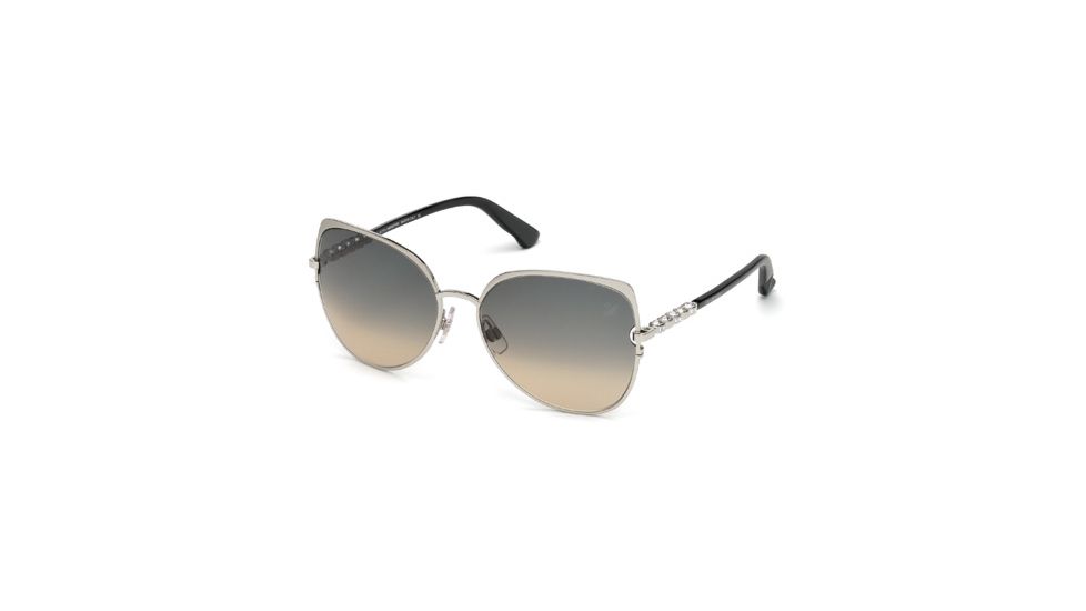 Swarovski SK0066 Sunglasses - Shiny Palladium Frame Color, Gradient Smoke Lens Color