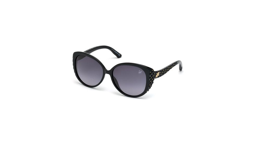 Swarovski SK0068 Sunglasses - Shiny Black Frame Color