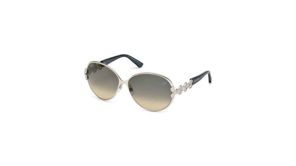 Swarovski SK0072 Sunglasses - Shiny Palladium Frame Color, Gradient Smoke Lens Color