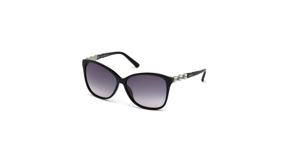 Swarovski SK0085 Sunglasses - Shiny Black Frame Color