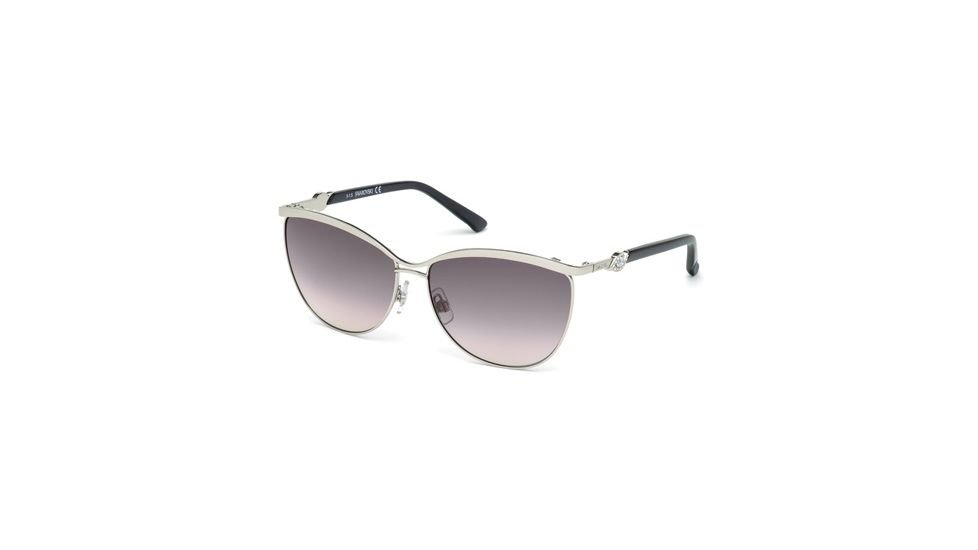Swarovski SK0105 Sunglasses - Shiny Palladium Frame Color, Gradient Smoke Lens Color