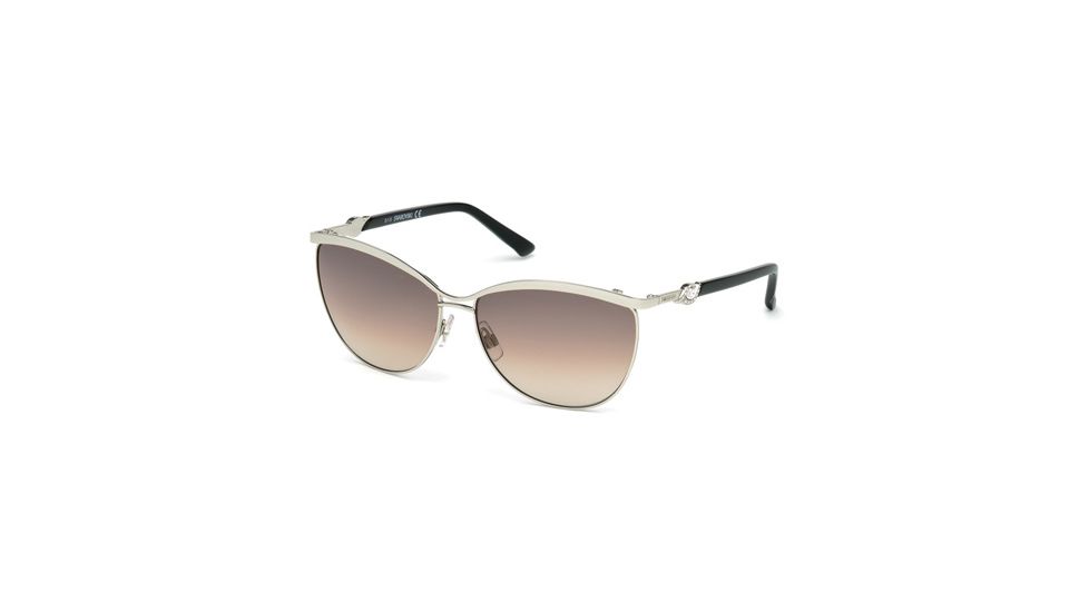 Swarovski SK0105 Sunglasses - Shiny Rose Gold Frame Color, Gradient Brown Lens Color