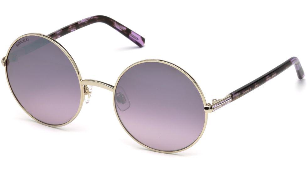 Swarovski SK0139 Sunglasses - Gold Frame Color, Gradient Or Mirror Violet Lens Color