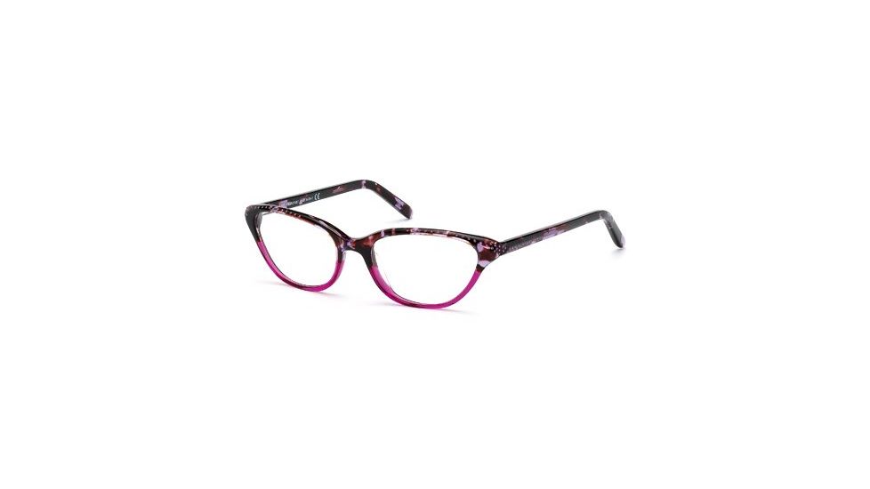 Swarovski SK5051 Eyeglass Frames - Coloured Havana Frame Color, Smoke Lens Color