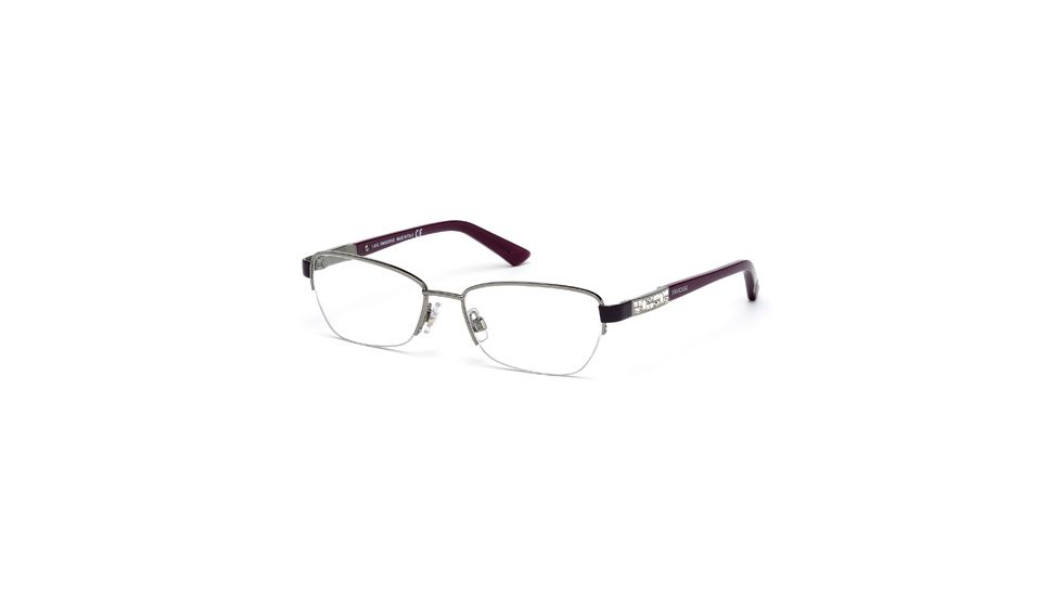 Swarovski SK5068 Eyeglass Frames - Shiny Dark Ruthenium Frame Color
