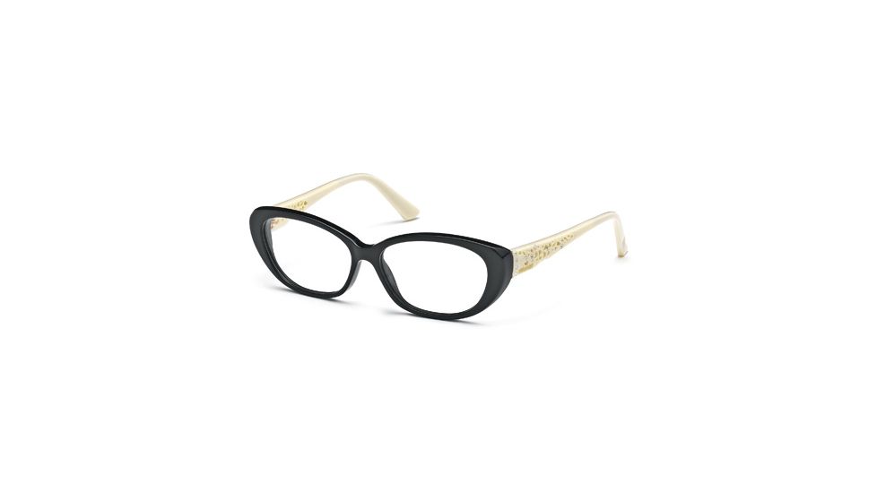 Swarovski SK5083 Eyeglass Frames - Shiny Black Frame Color, Gradient Smoke Lens Color