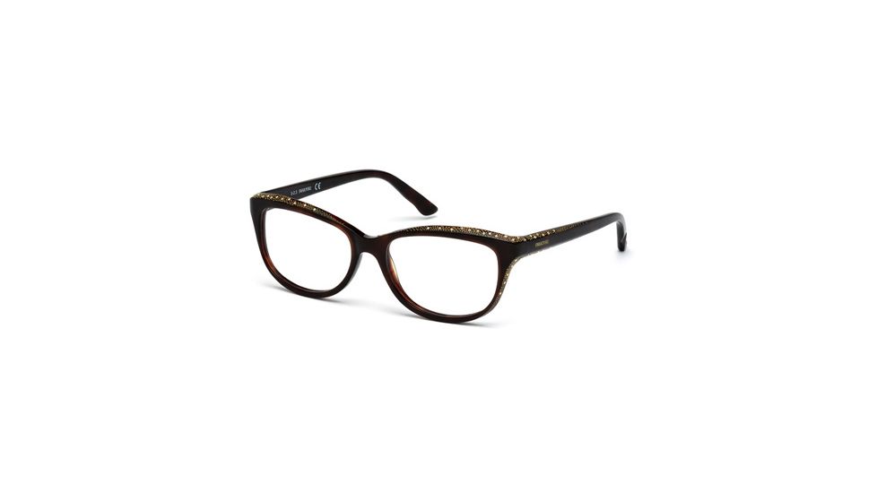 Swarovski SK5100 Eyeglass Frames - Dark Havana Frame Color