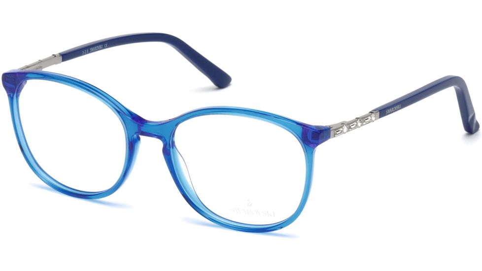 Swarovski SK5163 Eyeglass Frames - Shiny Blue Frame Color