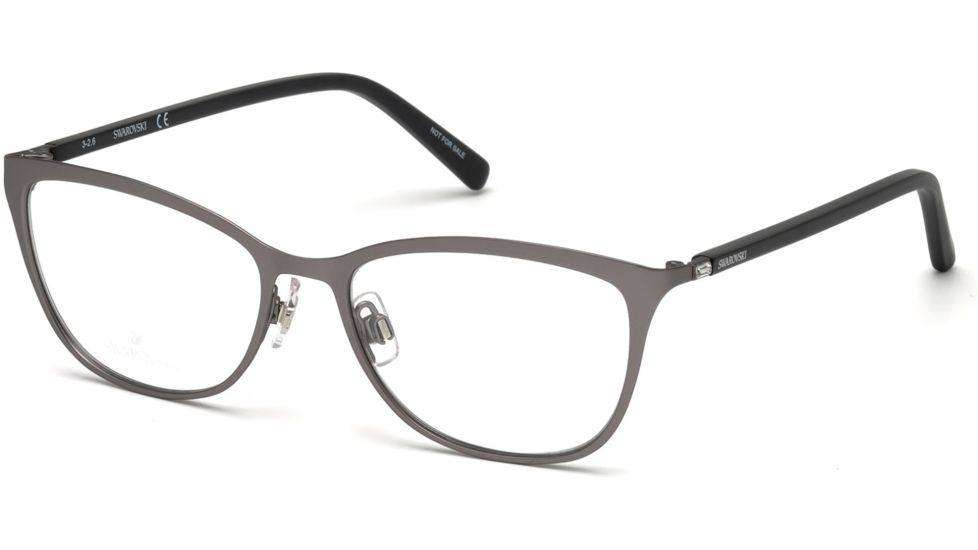 Swarovski SK5232 Eyeglass Frames - Matte Dark Ruthenium Frame Color, Matte Dark Ruthenium Lens Color