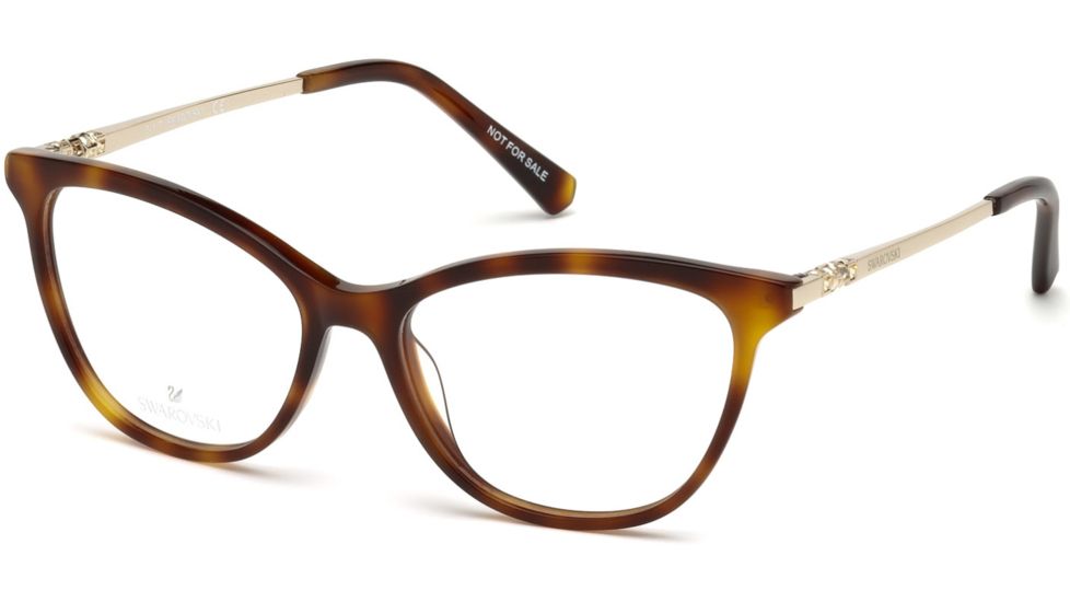 Swarovski SK5249-H Eyeglass Frames - Dark Havana Frame, Dark Havana Lenses, 53 mm Lens Diameter SK5249-H53052