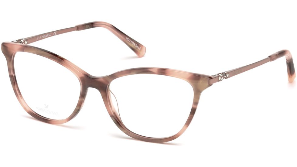 Swarovski SK5249-H Eyeglass Frames - Shiny Pink Frame, Shiny Pink Lenses, 53 mm Lens Diameter SK5249-H53072