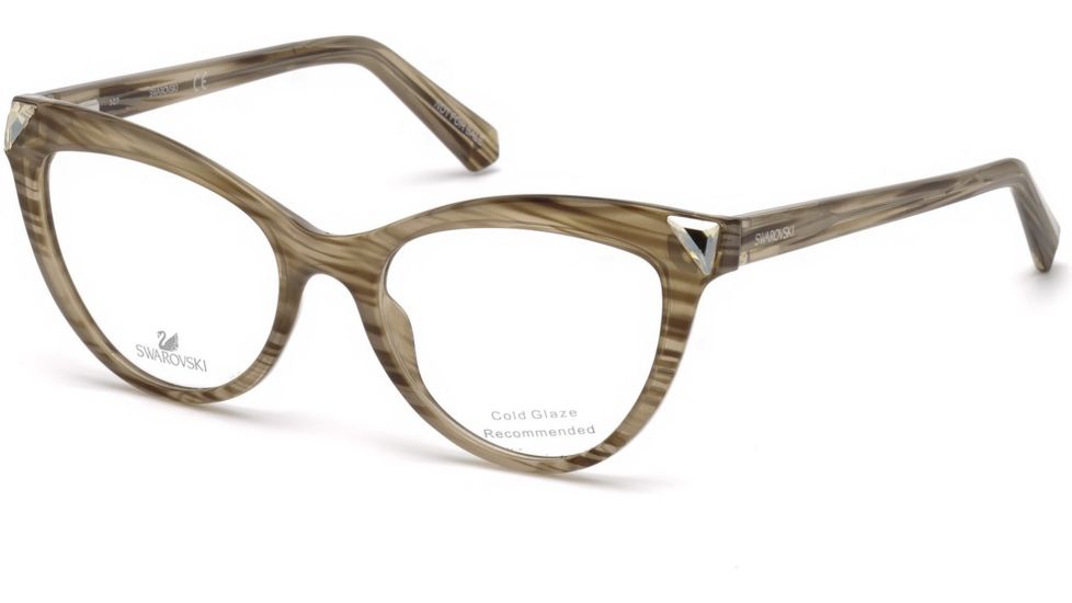 Swarovski SK5268 Eyeglass Frames - Light Brown Frame Color