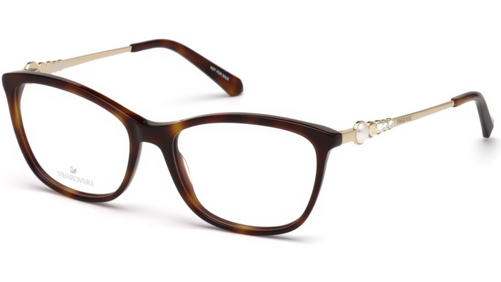 Swarovski SK5276 Eyeglass Frames - Dark Havana Frame Color, Dark Havana Lens Color