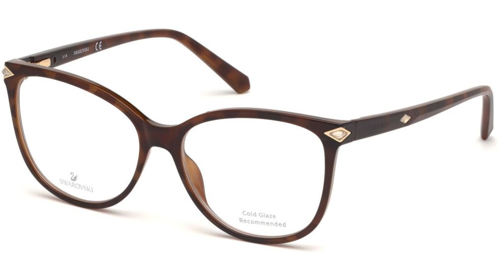 Swarovski SK5283-F Bifocal Prescription Eyeglasses - Dark Havana Frame, Dark Havana Lenses, 54 mm Lens Diameter SK5283-F54052