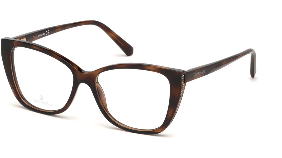 Swarovski SK5290 Eyeglass Frames - Dark Havana Frame Color, Dark Havana Lens Color