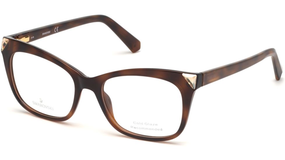 Swarovski SK5292 Eyeglass Frames - Dark Havana Frame Color