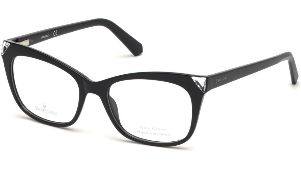 Swarovski SK5292 Eyeglass Frames - Shiny Black Frame Color