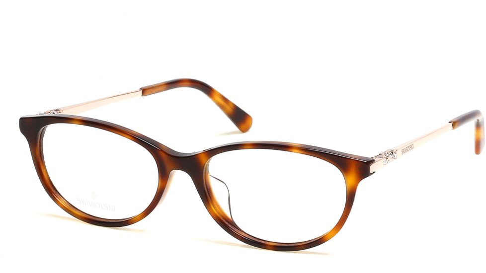 Swarovski SK5294-D Eyeglass Frames - Dark Havana Frame, Dark Havana Lenses, 53 mm Lens Diameter SK5294-D53052