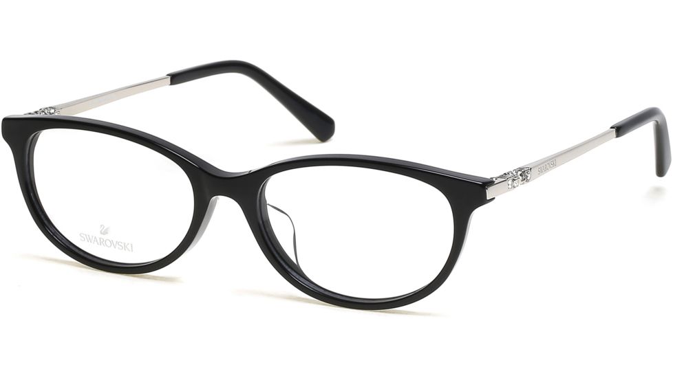 Swarovski SK5294-D Eyeglass Frames - Shiny Black Frame, Shiny Black Lenses, 53 mm Lens Diameter SK5294-D53001