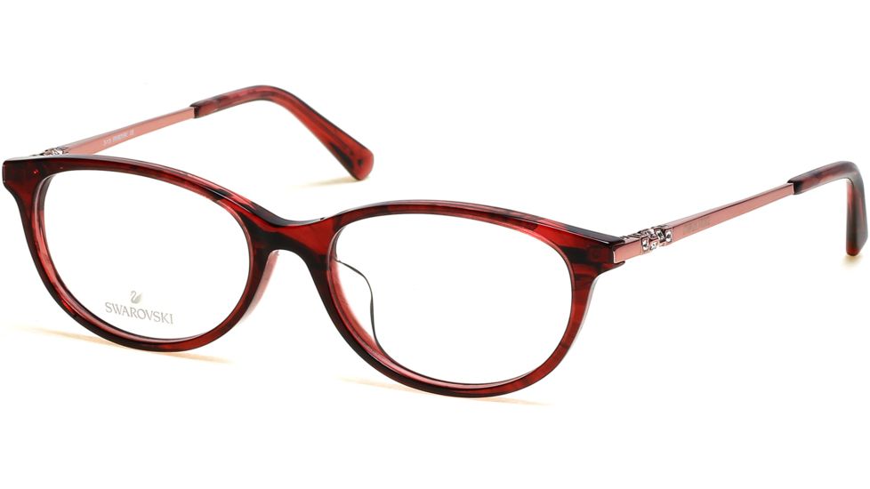 Swarovski SK5294-D Eyeglass Frames - Shiny Bordeaux Frame, Shiny Bordeaux Lenses, 53 mm Lens Diameter SK5294-D53069