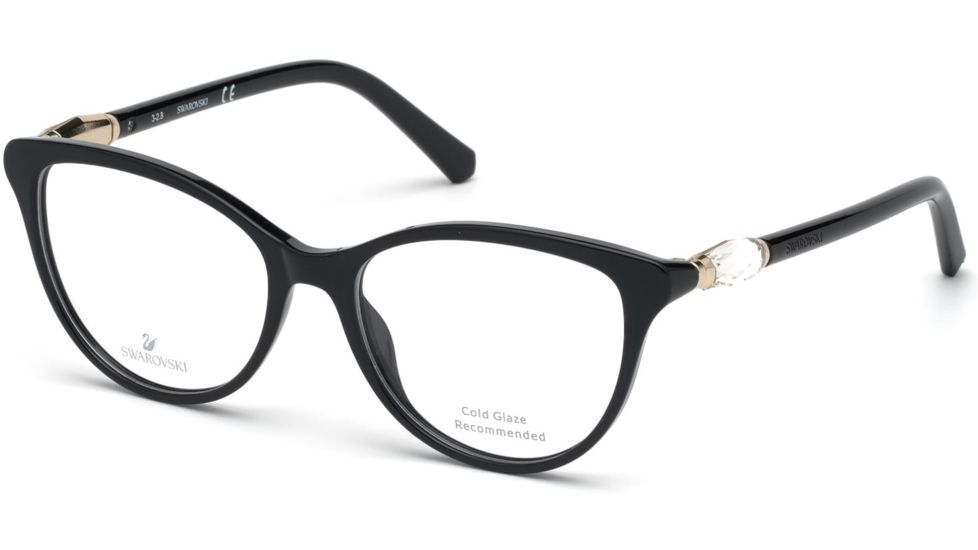 Swarovski SK5311 Eyeglass Frames - Shiny Black Frame Color