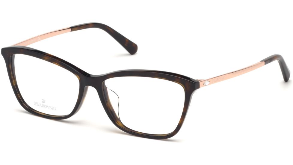 Swarovski SK5314-F Prescription Eyeglasses - Dark Havana Frame, Dark Havana Lenses, 54 mm Lens Diameter SK5314-F54052