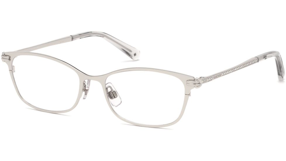 Swarovski SK5318 Eyeglass Frames - Shiny Palladium Frame Color, Shiny Palladium Lens Color