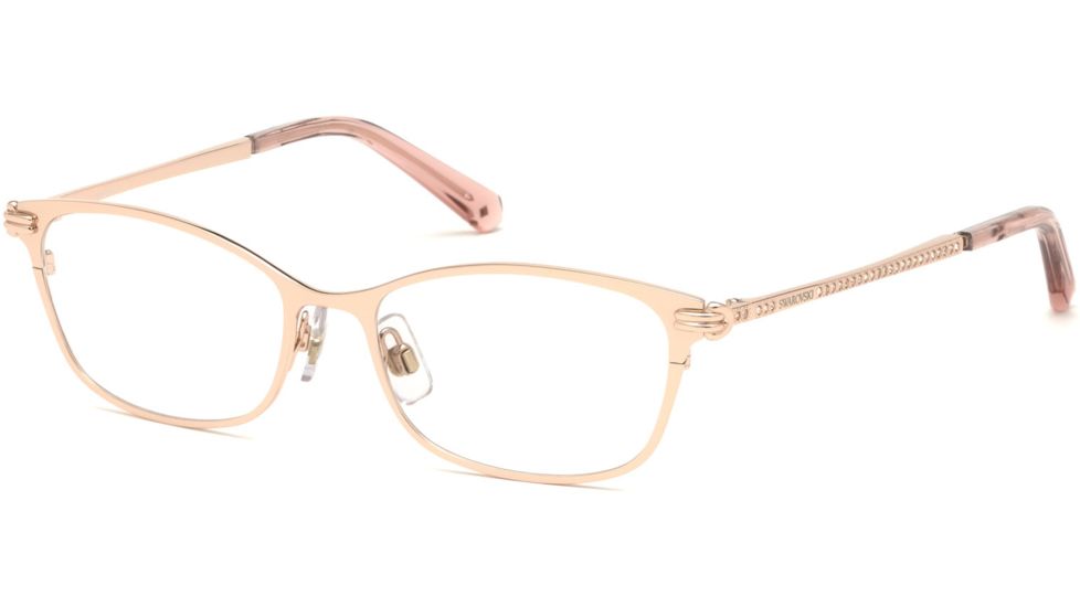 Swarovski SK5318 Eyeglass Frames - Shiny Rose Gold Frame Color, Shiny Rose Gold Lens Color