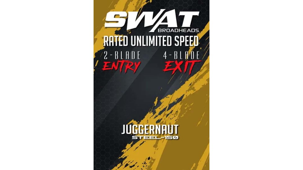 SWAT Broadheads SWAT Juggernaut ST Broadheads, Black, JUGST150