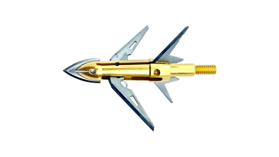 SWAT Broadheads SWAT MiniMag-X Broadheads, Stainless/Gold, MINMAGX7075T6420