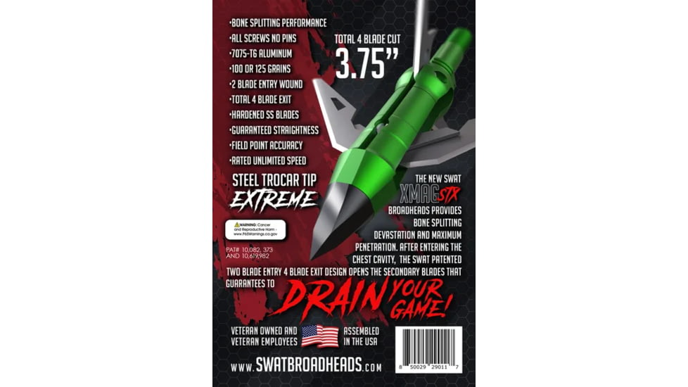 SWAT Broadheads XMAG STX Crossbow Broadheads