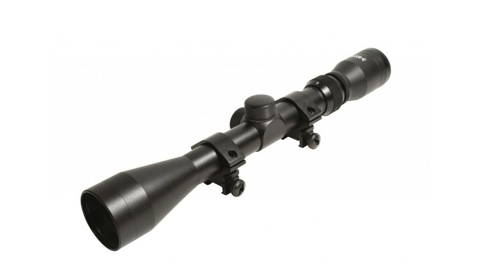 3-9x40 Rifle Scope, 1in Tube, Black