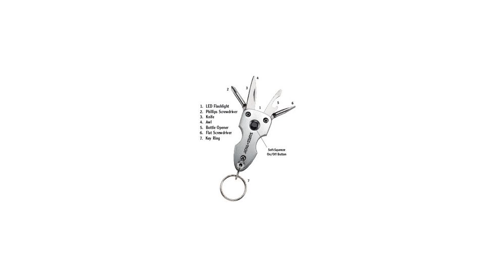 SwissTech Key Ring Multi-Tool 7-in-1, Silver STT60300