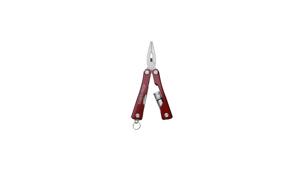 SwissTech Key Ring Multi-Tool 8-in-1, Red STT35000